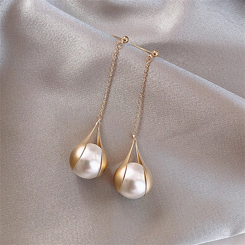 Women's Fashionable  Zircon Ball Pendant  Earrings - Image 5